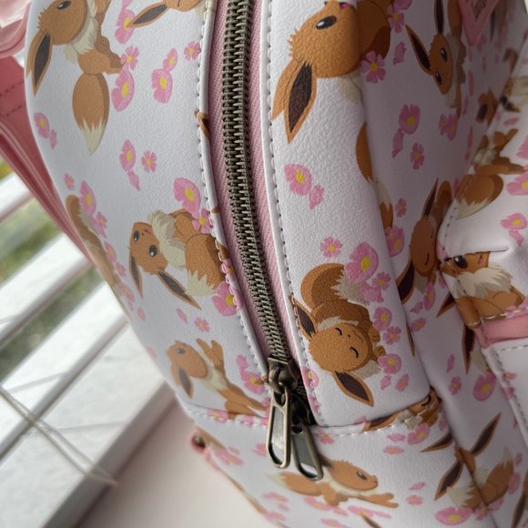 Loungefly Pokemon Eevee Sakura Mini Backpack and Cardholder Set - Picture 14 of 16